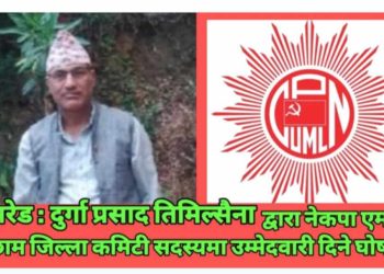 जिल्ला सदस्यमा तिमिल्सैनाको उम्मेदवारी