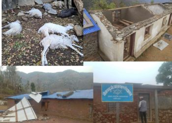 अछाममा हावाहुरी बाट विद्यालय र घरमा क्षति