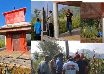 मंगलसेन ६ का स्थानीयहरुद्धारा फटकानी मन्दिरको सरसफाइ